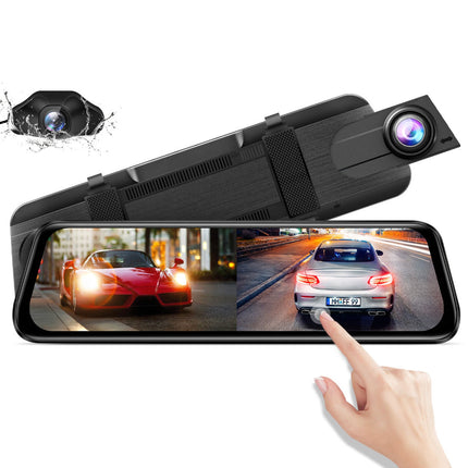 AZDome AR09 4K 2CH Full Mirror Wifi Touch dashcam