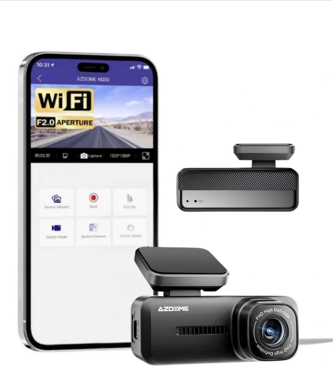 AZDome M200 Full HD Wifi dashcam