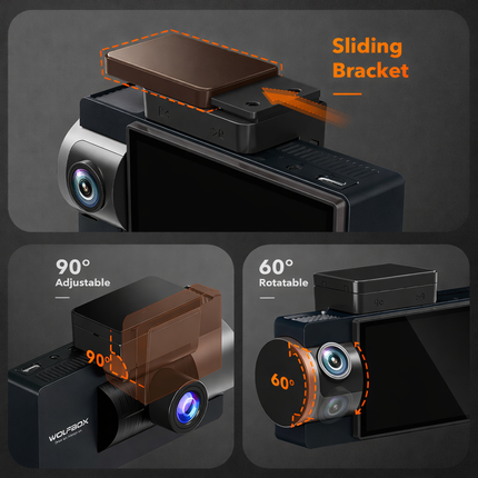 Wolfbox i17 3CH 4K Wifi GPS 64gb dashcam