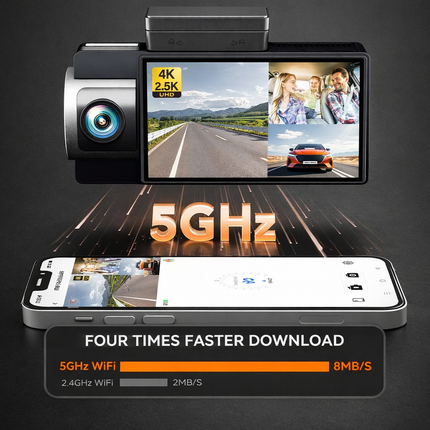 Wolfbox i17 3CH 4K Wifi GPS 64gb dashcam