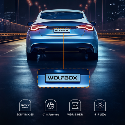 Wolfbox i17 3CH 4K Wifi GPS 64gb dashcam