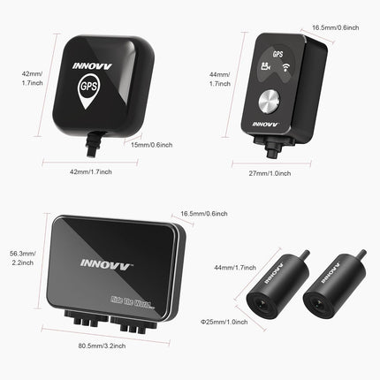 Innovv K7 2CH Dual Wifi GPS 2K motorcycle dashcam