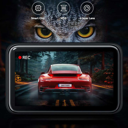 Redtiger F4 4K Touch Wifi GPS 32gb dashcam