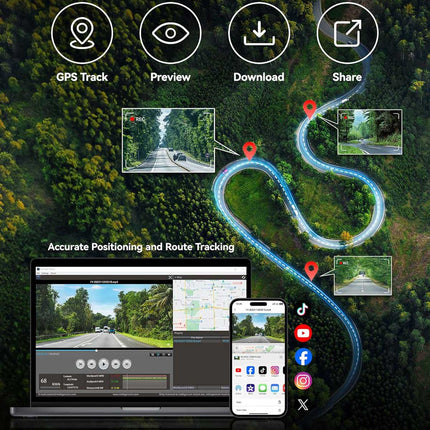 Redtiger F4 4K Touch Wifi GPS 32gb dashcam