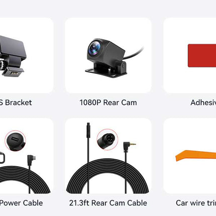 Redtiger F7N 4K Wifi GPS 2CH 64gb dashcam