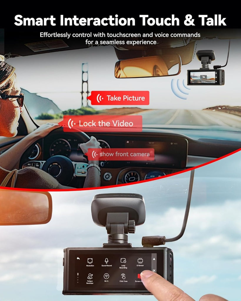Redtiger F7N Elite 4K Touch Wifi GPS 2CH 128gb dashcam
