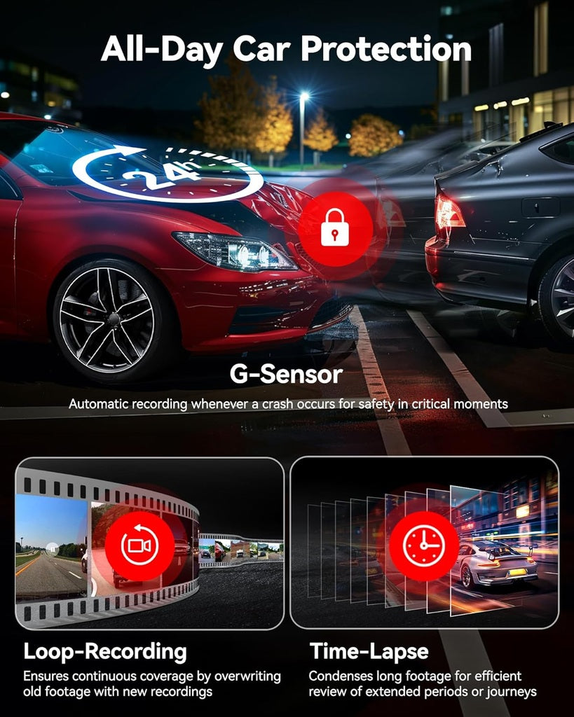 Redtiger F7N Elite 4K Touch Wifi GPS 2CH 128gb dashcam