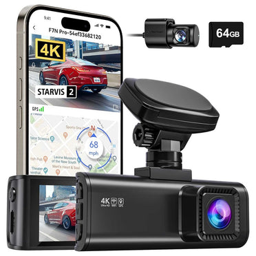 Redtiger F7N Pro 4K Wifi GPS 2CH 64gb dashcam