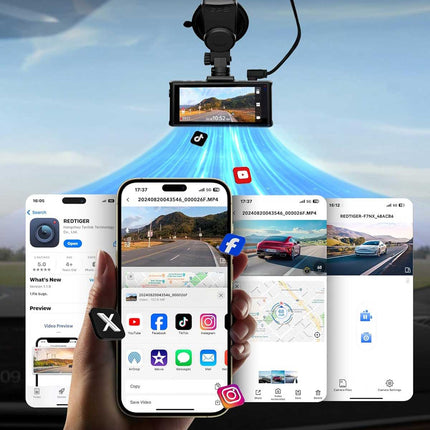 Redtiger F7NS 4K 1CH Wifi GPS dashcam