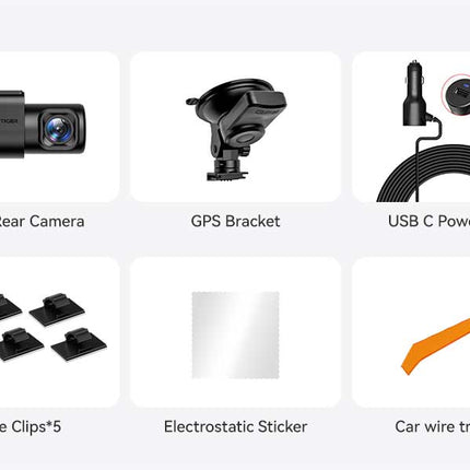 Redtiger F7NT 4K Touch Wifi GPS 2CH 64gb dashcam