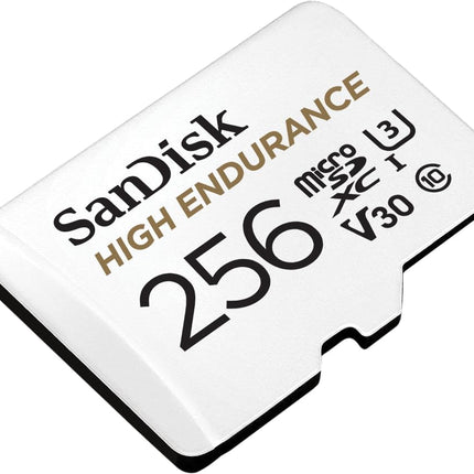 <tc>SanDisk 256GB High Endurance U3 V30 microSD card</tc>