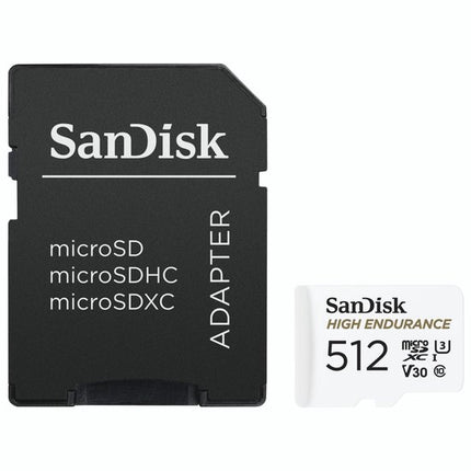 <tc>SanDisk 512GB High Endurance U3 V30 microSD card</tc>