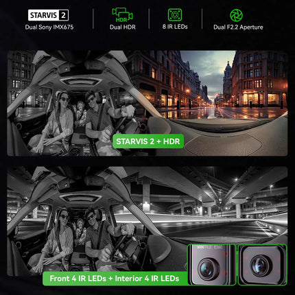 Vantrue E360 Cloud 5K 2CH Wifi GPS 360 degree dashcam