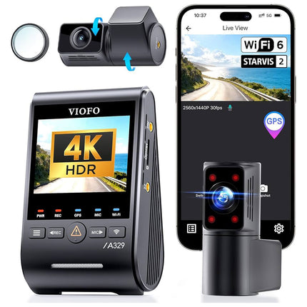 <tc>Viofo A329T 3CH 4K Wifi GPS dashcam</tc>
