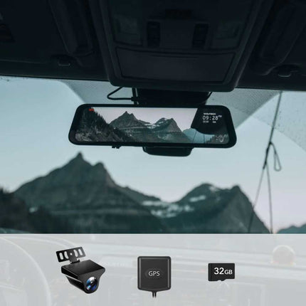 Wolfbox G840H 2K Wifi GPS 32gb Mirror dashcam