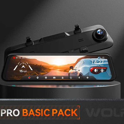 Wolfbox G850 Pro 4K Wifi GPS 64gb Mirror dashcam