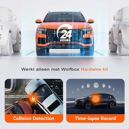 Wolfbox G850 Pro 4K Wifi GPS 64gb Mirror dashcam
