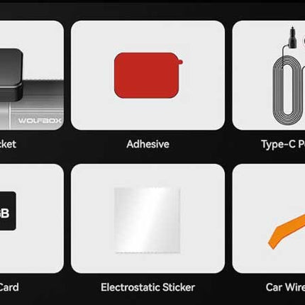 Wolfbox i05 4K Wifi GPS 2CH 32gb dashcam
