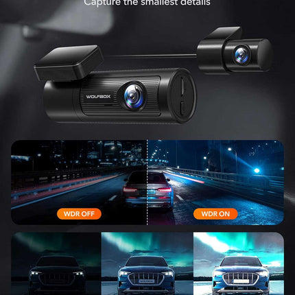 Wolfbox i05 4K Wifi GPS 2CH 32gb dashcam