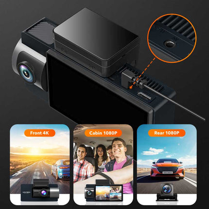 Wolfbox i17 3CH 4K Wifi GPS 64gb dashcam