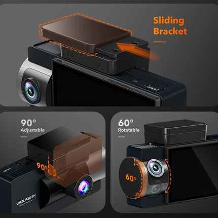 Wolfbox i17 3CH 4K Wifi GPS 64gb dashcam