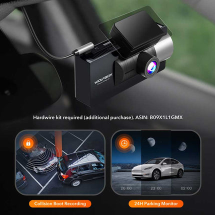 Wolfbox i17 3CH 4K Wifi GPS 64gb dashcam