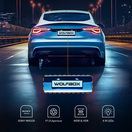 Wolfbox i17 3CH 4K Wifi GPS 64gb dashcam