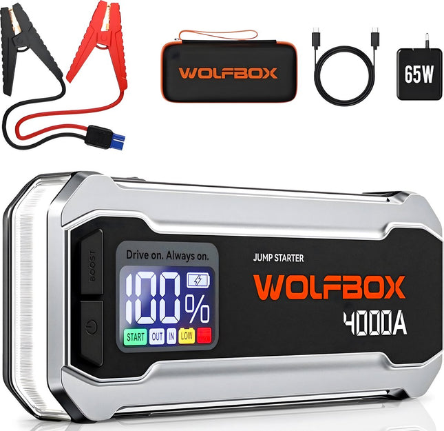 <tc>Wolfbox MegaVolt 24 4000A jump starter and powerbank</tc>