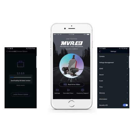 Gnet MVR G1 2CH Cloud Wifi 64gb motorcycle dashcam
