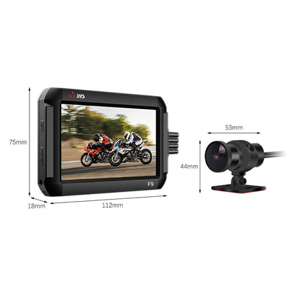 Motocam F9 Wifi GPS 2CH motorcycle dashcam
