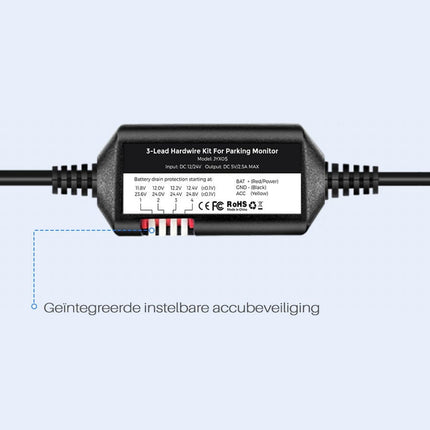 Nanocam NH03 USB-C Hardwire kit 3-wire
