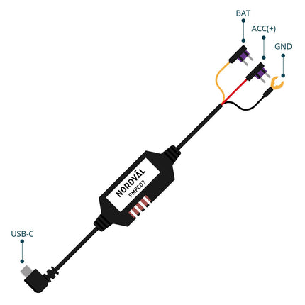 Nordväl PMPC03 USB-C Hardwire kit 3-wire