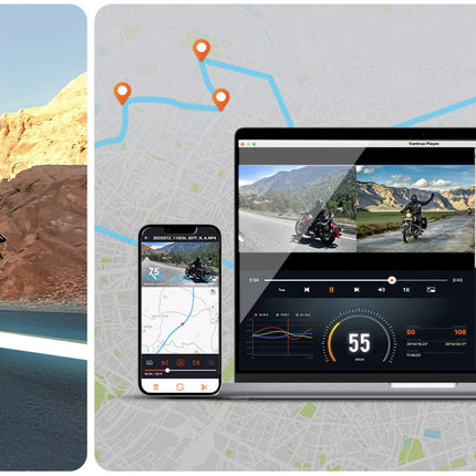Vantrue F1 4K Dual Wifi GPS motorcycle dashcam